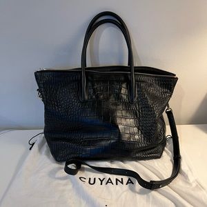 Cuyana croc carry-all (top zip)